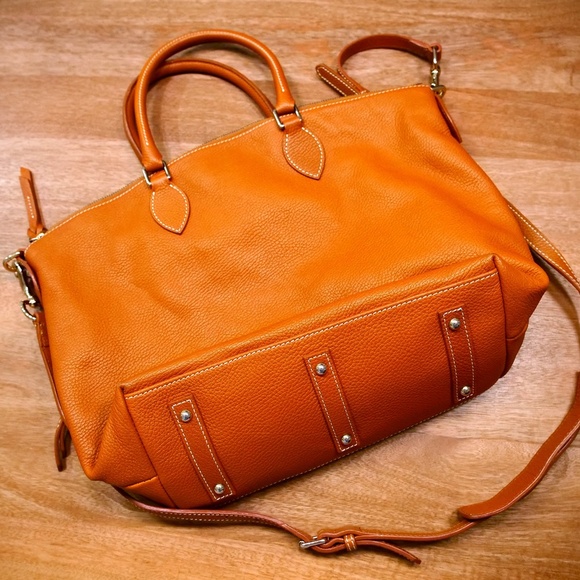 Dooney & Bourke Dillen Double Pocket Satchel, Caramel - Picture 7 of 11